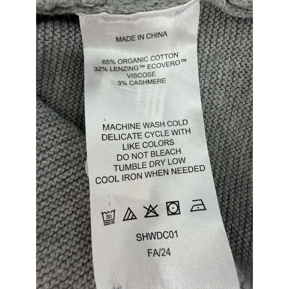 Quince Womens Lightweight Cotton Cashmere Link Stitch Dolman Sweater Size Large - Picture 6 of 7